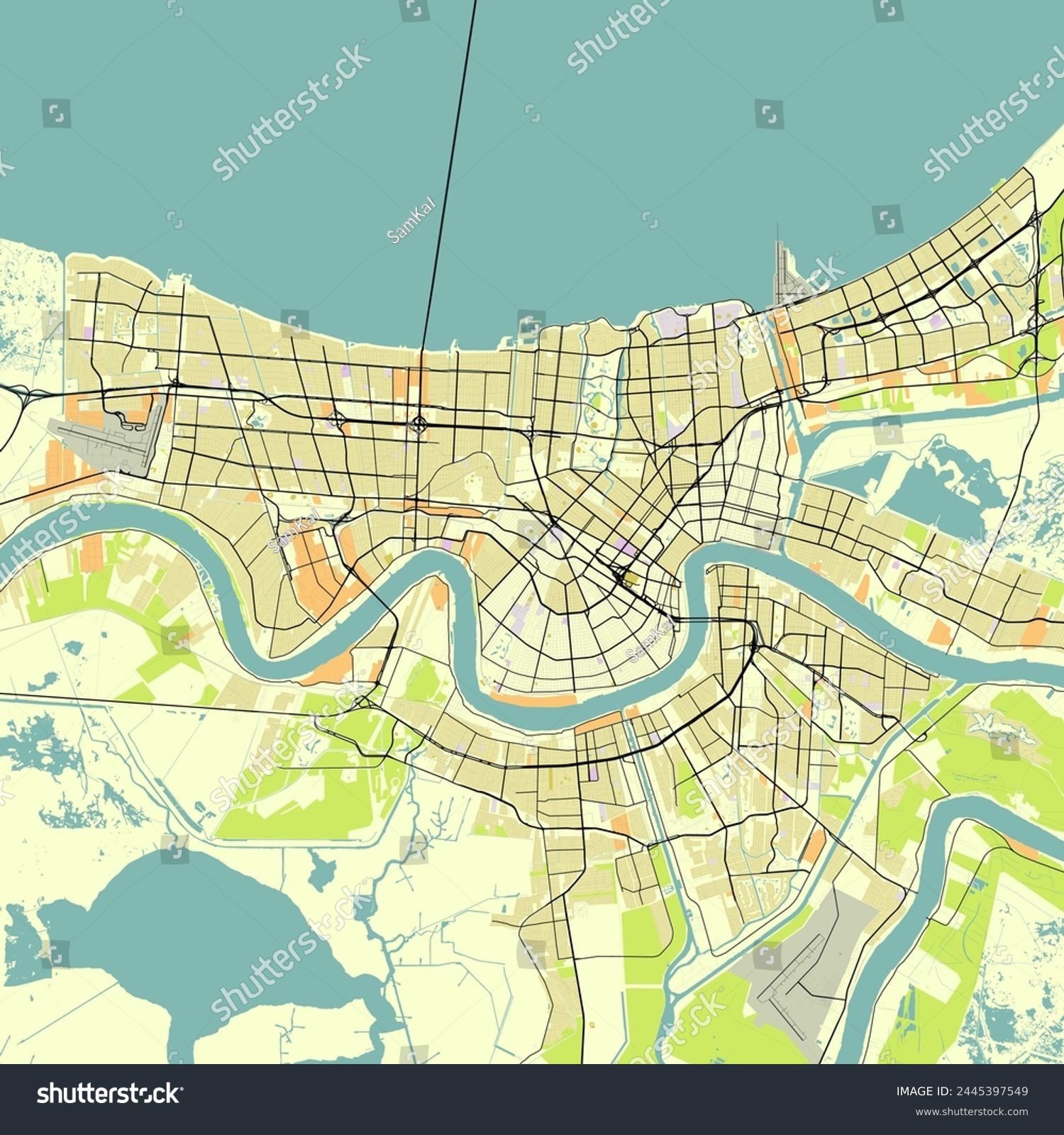 New Orleans Map Printable