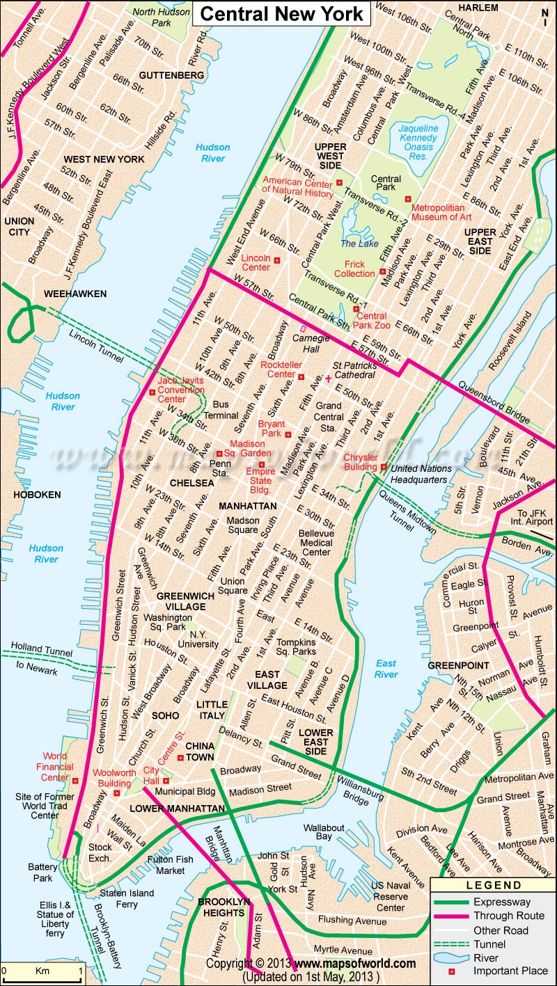 Nyc Tourist Map Printable