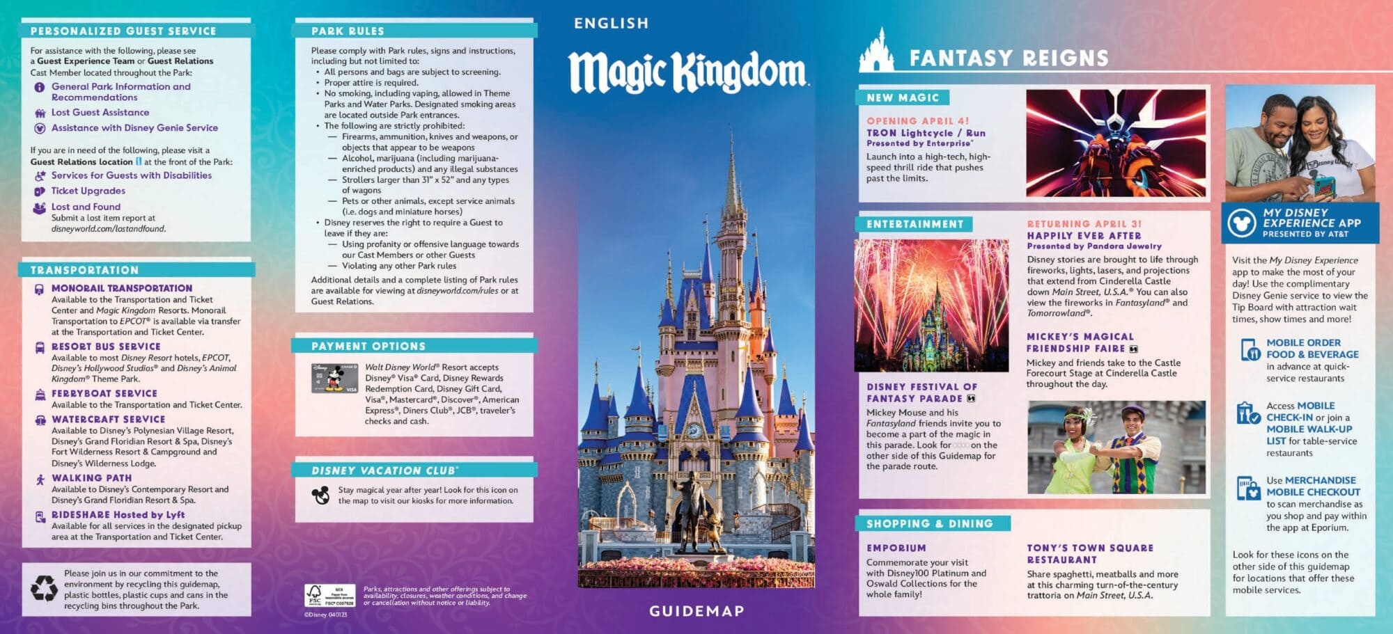 Disney World Guide Maps Updated April 2023 