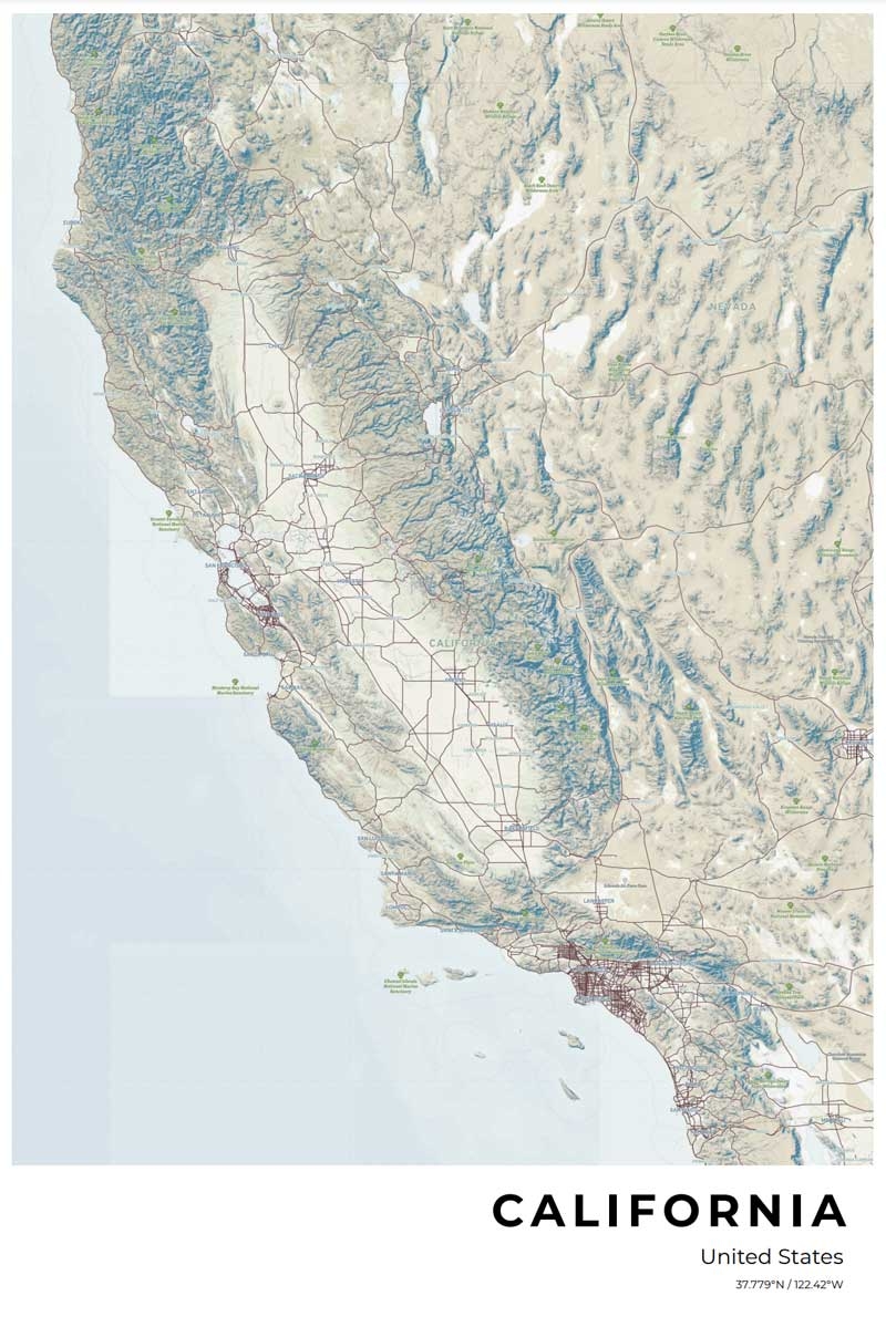 Printable Map California