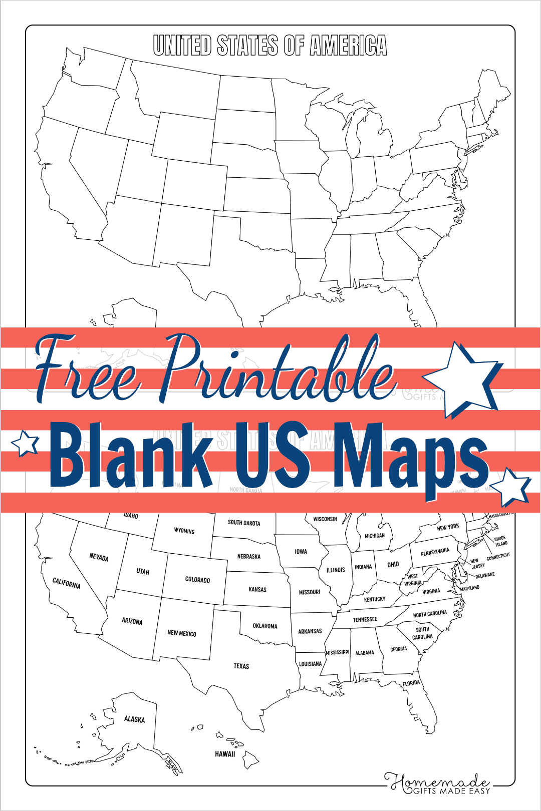 United States Printable Map