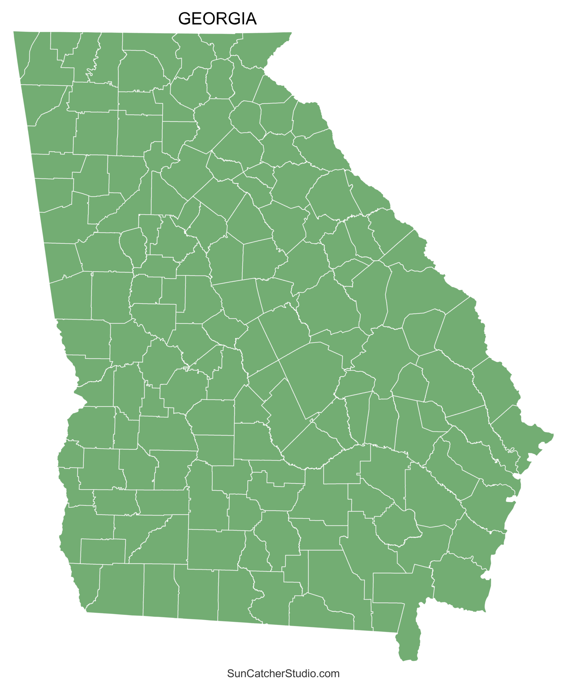 Georgia Printable Map