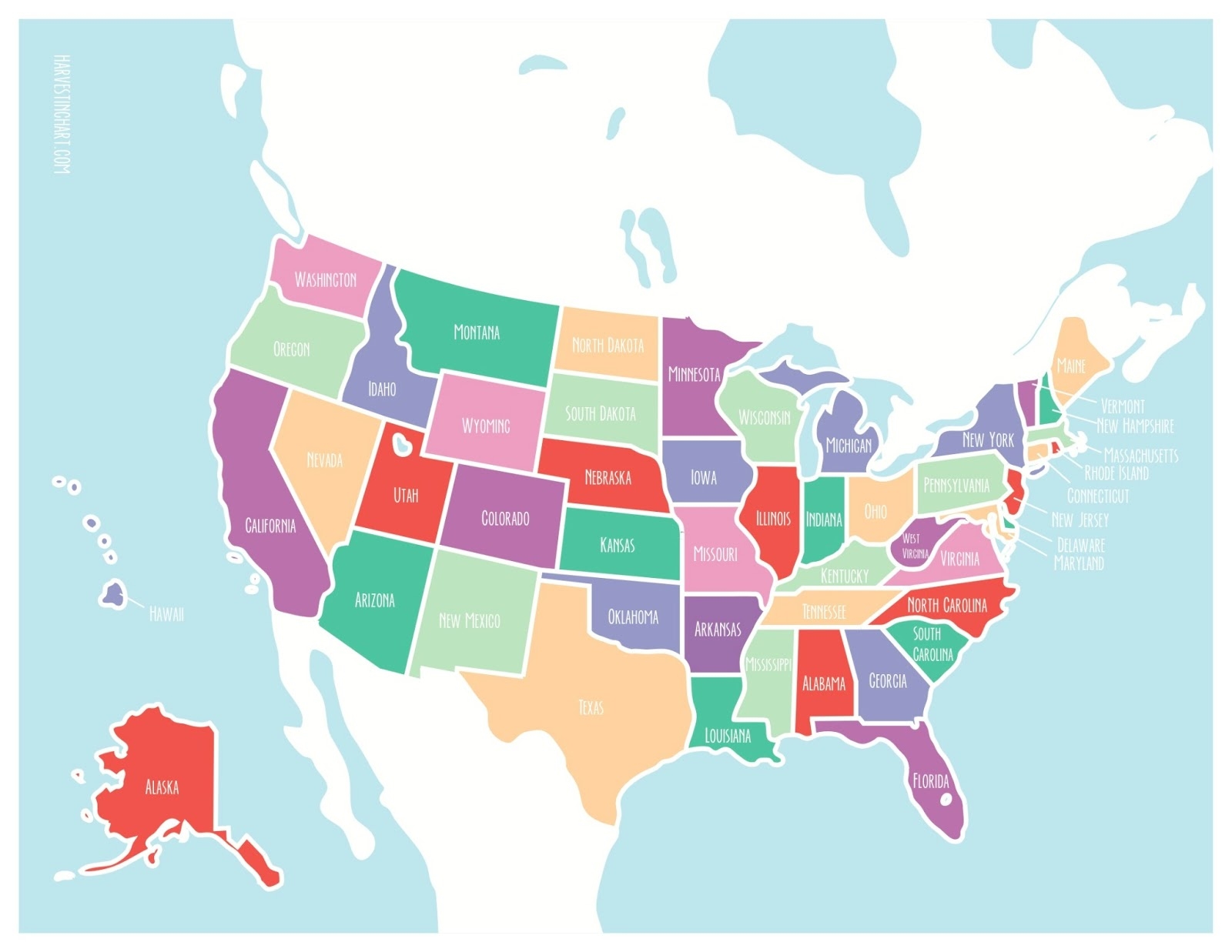 Free Usa Map Printable