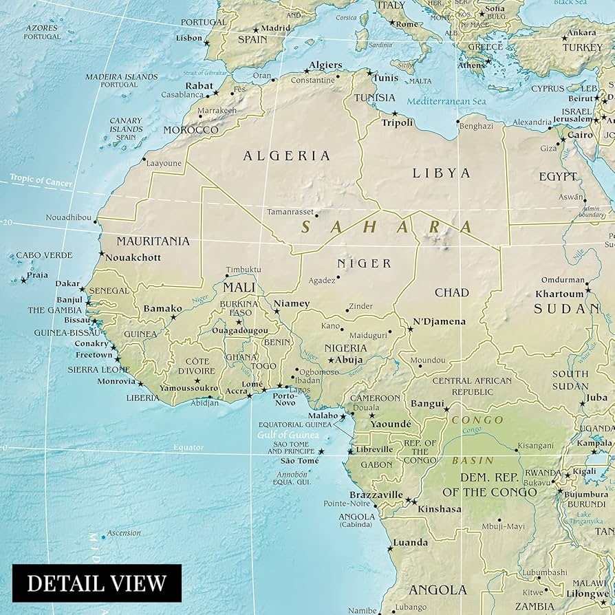 HISTORIX 2021 Africa Map 61 X 76 Cm Map Of Africa Poster Print Africa Wall Map Africa Continent Amazon de Stationery Office Supplies