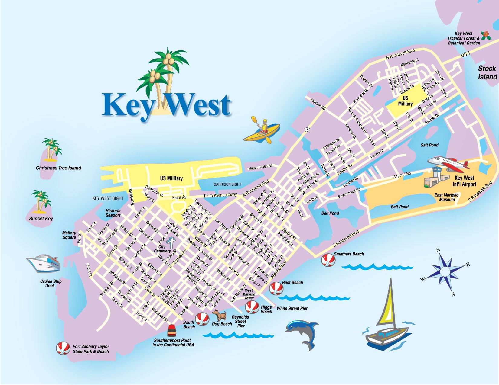 Key West Island Map DESTINATION