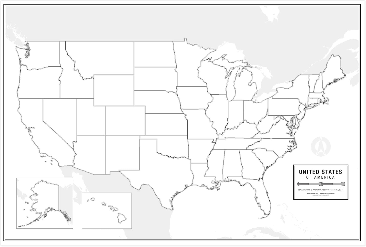 Free Large Printable Map Of The United States