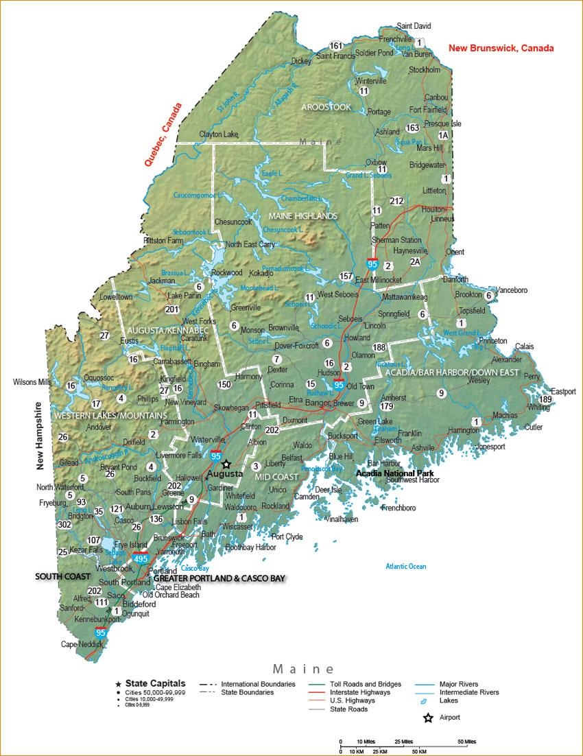 Maine State Maps Travel Guides To Maine