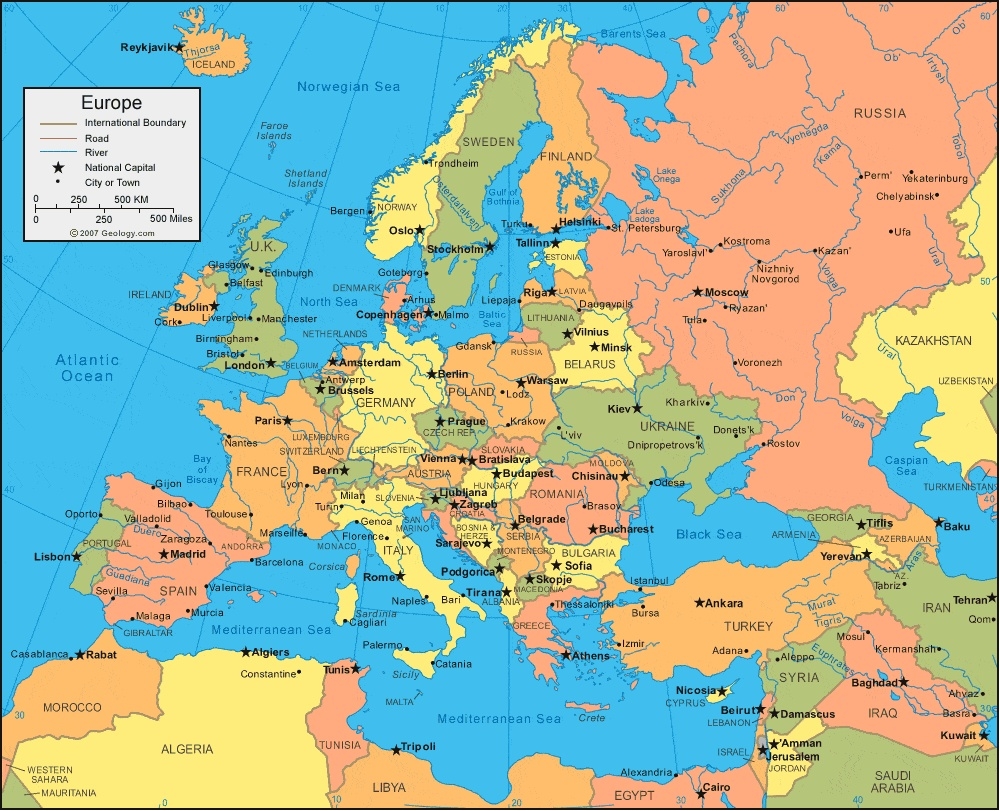 Map Of Europe To Print Free And In HIGH Quality 