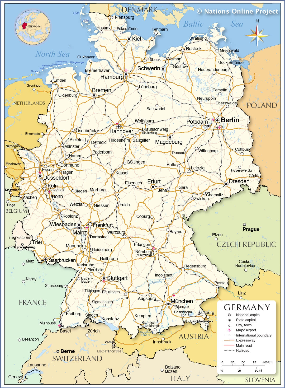  Map Of Germany To Print Download FREE