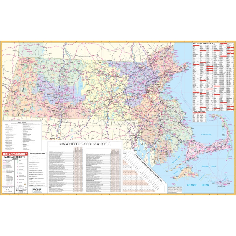 Printable Map Of Massachusetts