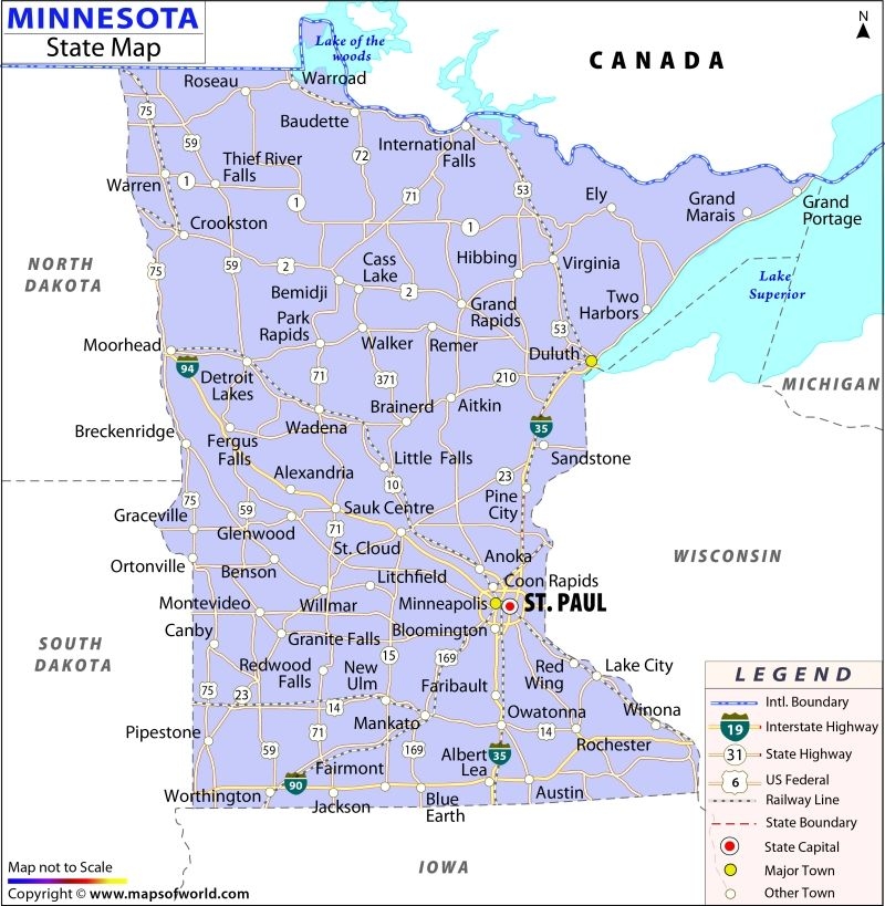 Minnesota State Map