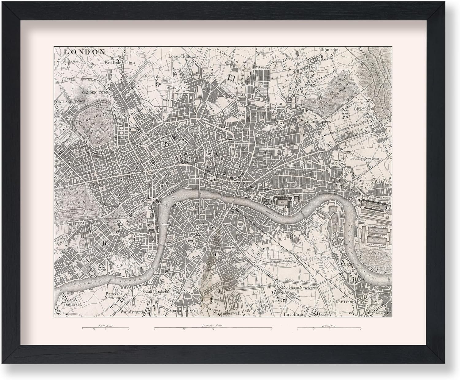 Poster Master Vintage Aerial London Map Poster Tunisia Ubuy