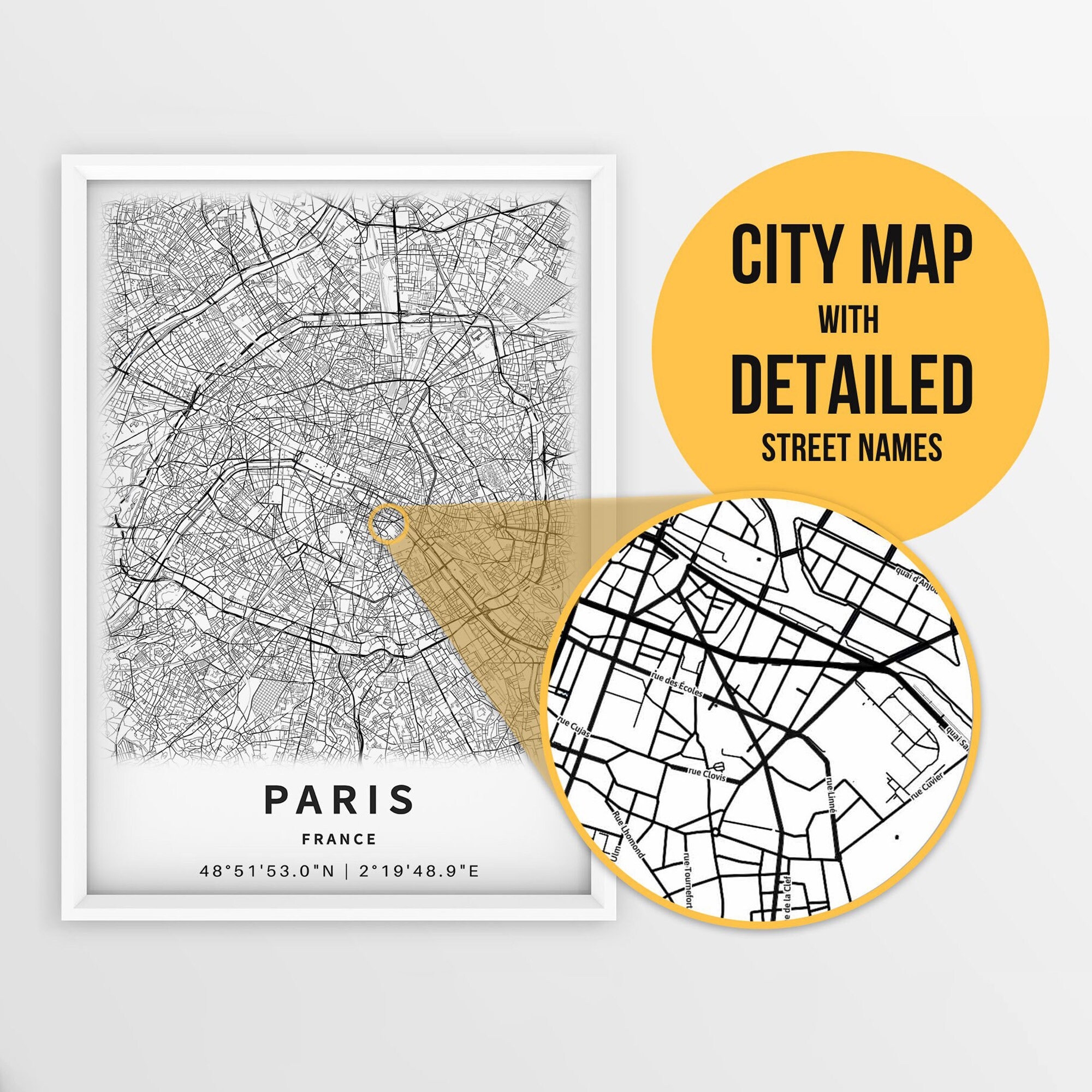 Paris City Map Printable