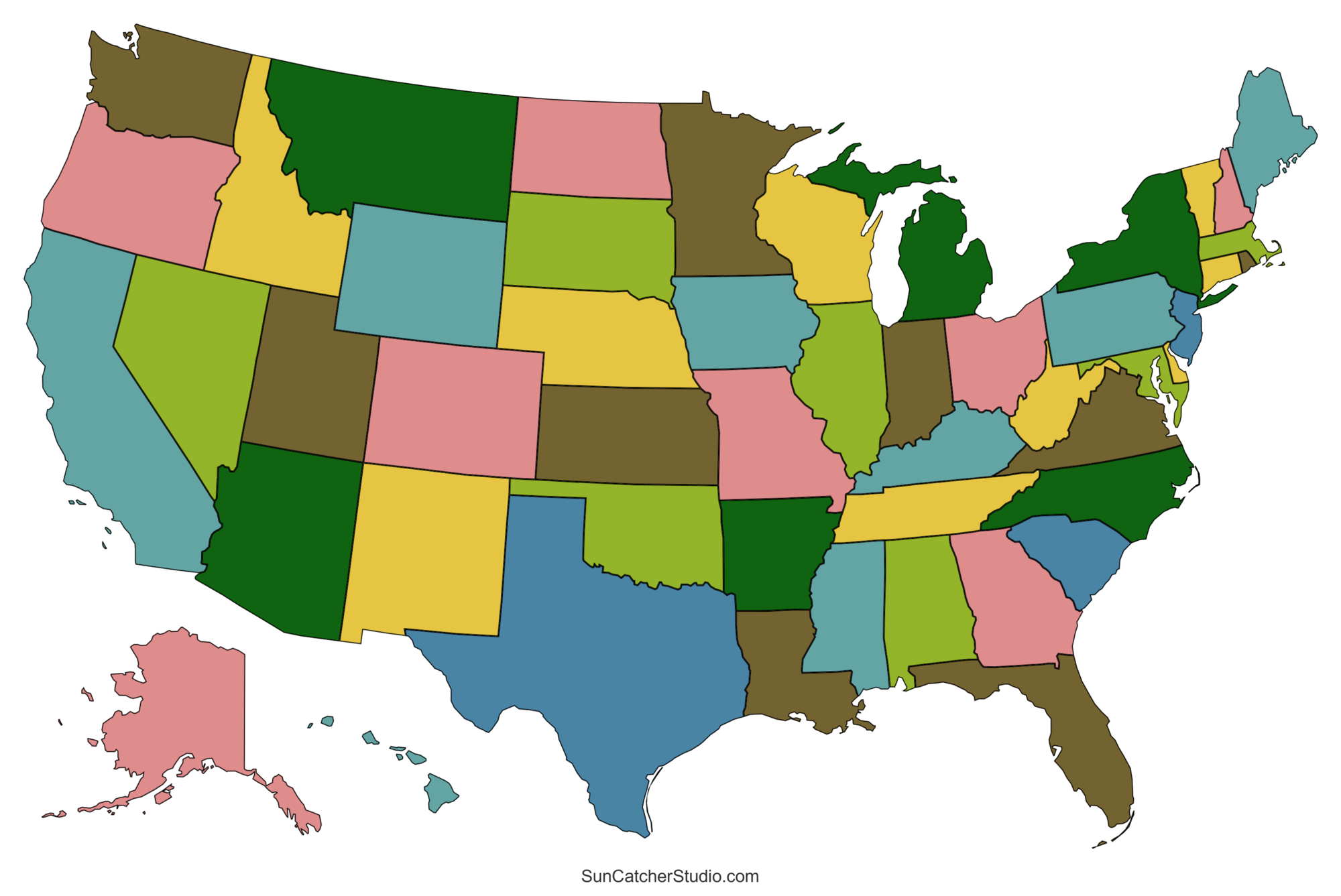 Free Printable Usa Map