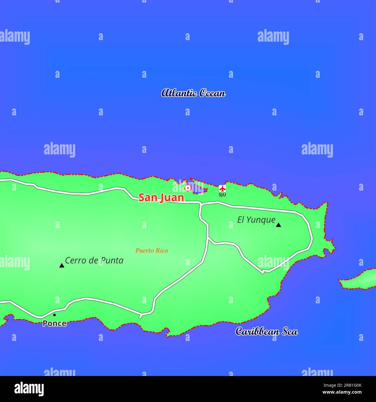 Printable Puerto Rico Map