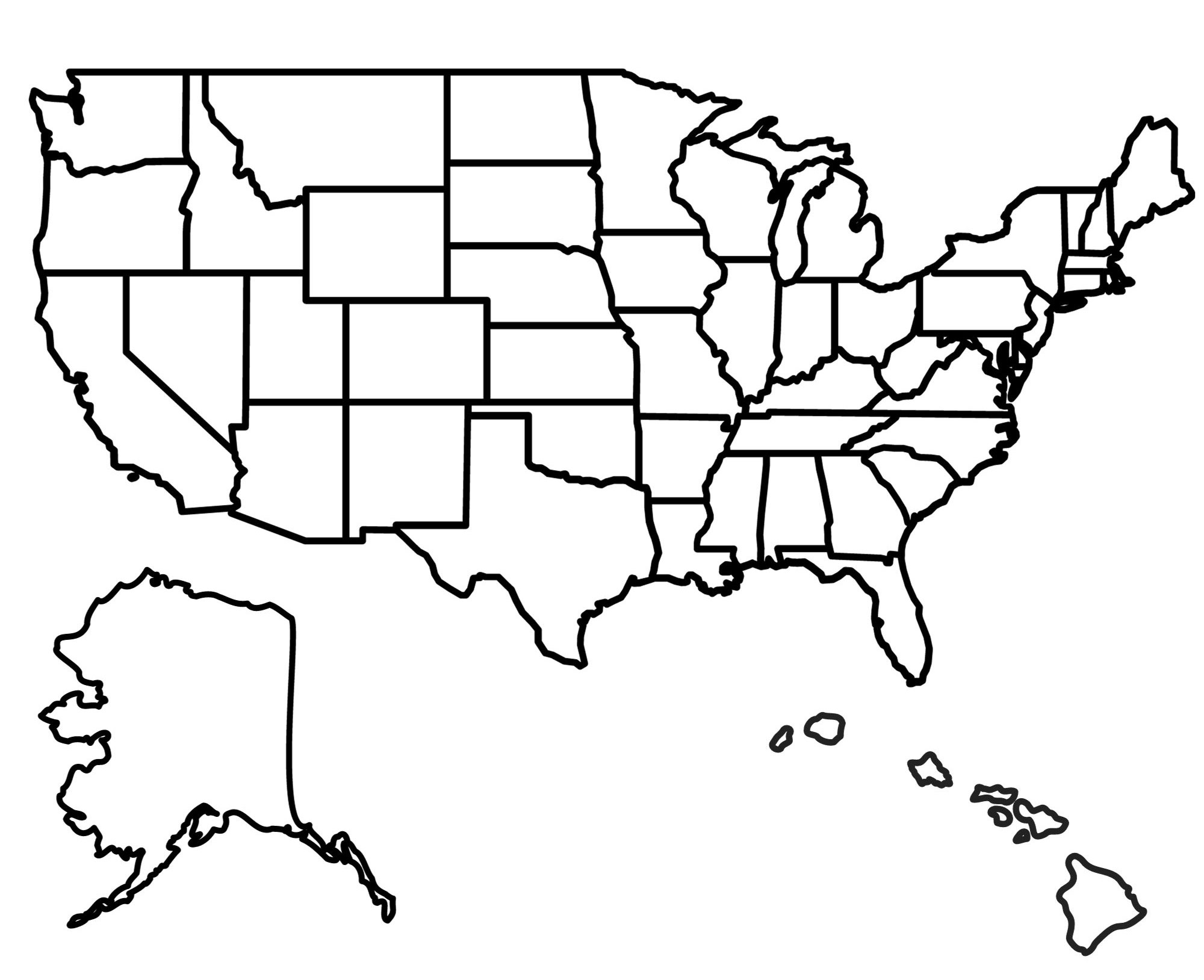 Printable Usa Map With States