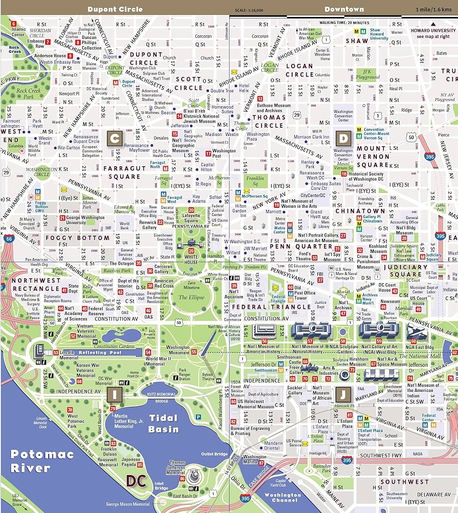 StreetSmart Washington DC Map By VanDam Laminated City Street Pocket Map With All Museums Sights Monuments Government Buildings And Hotels Plus Metro Subway Map 2017 Edition Van Dam Stephan Van