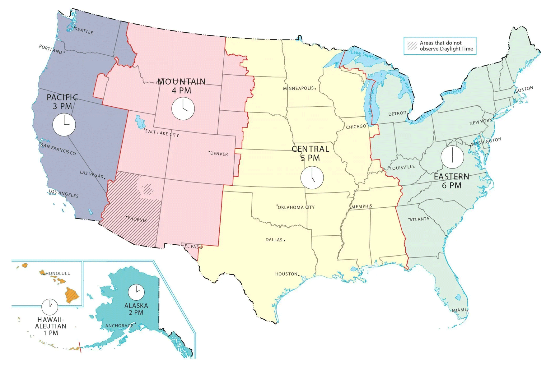 US Time Zone Map GIS Geography Worksheets Library