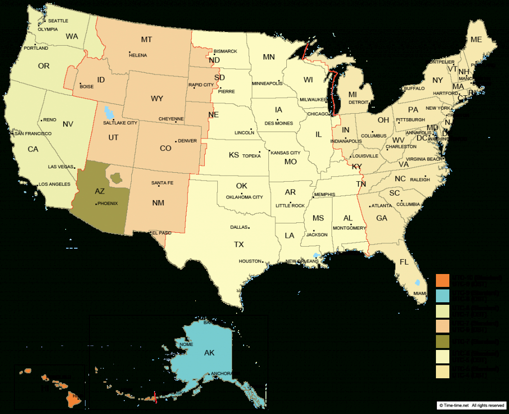 Usa Time Zone Map Catchsilope