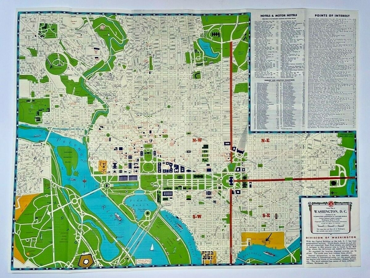 Washington Dc Visitors Map Printable