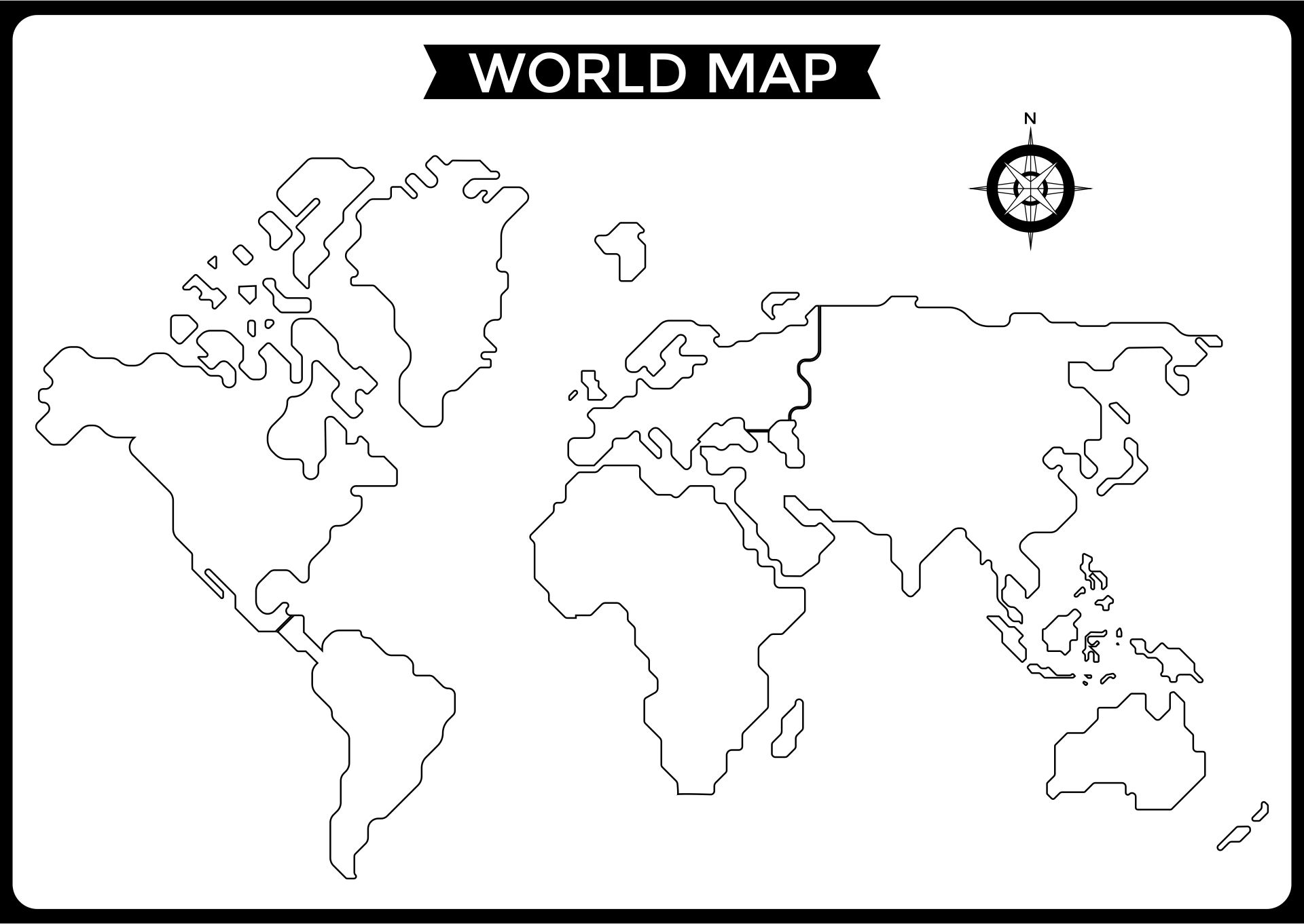World Map Outline Printable