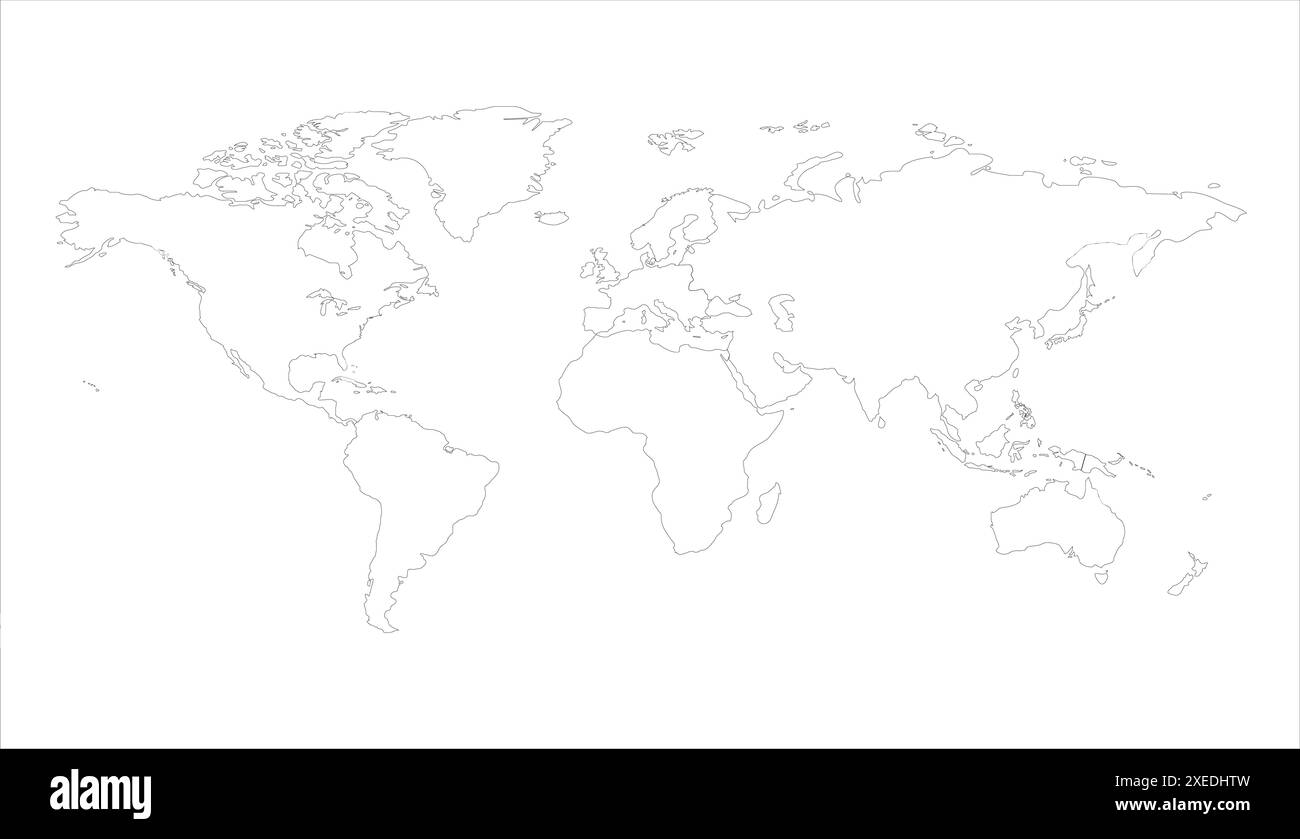 World Map Outline Fotos Und Bildmaterial In Hoher Aufl sung Alamy