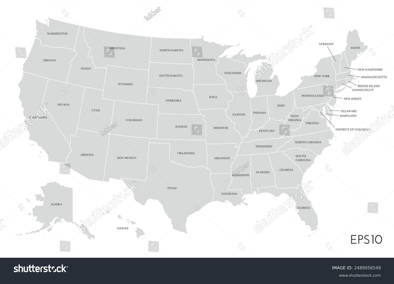 Us Map States Blank Printable