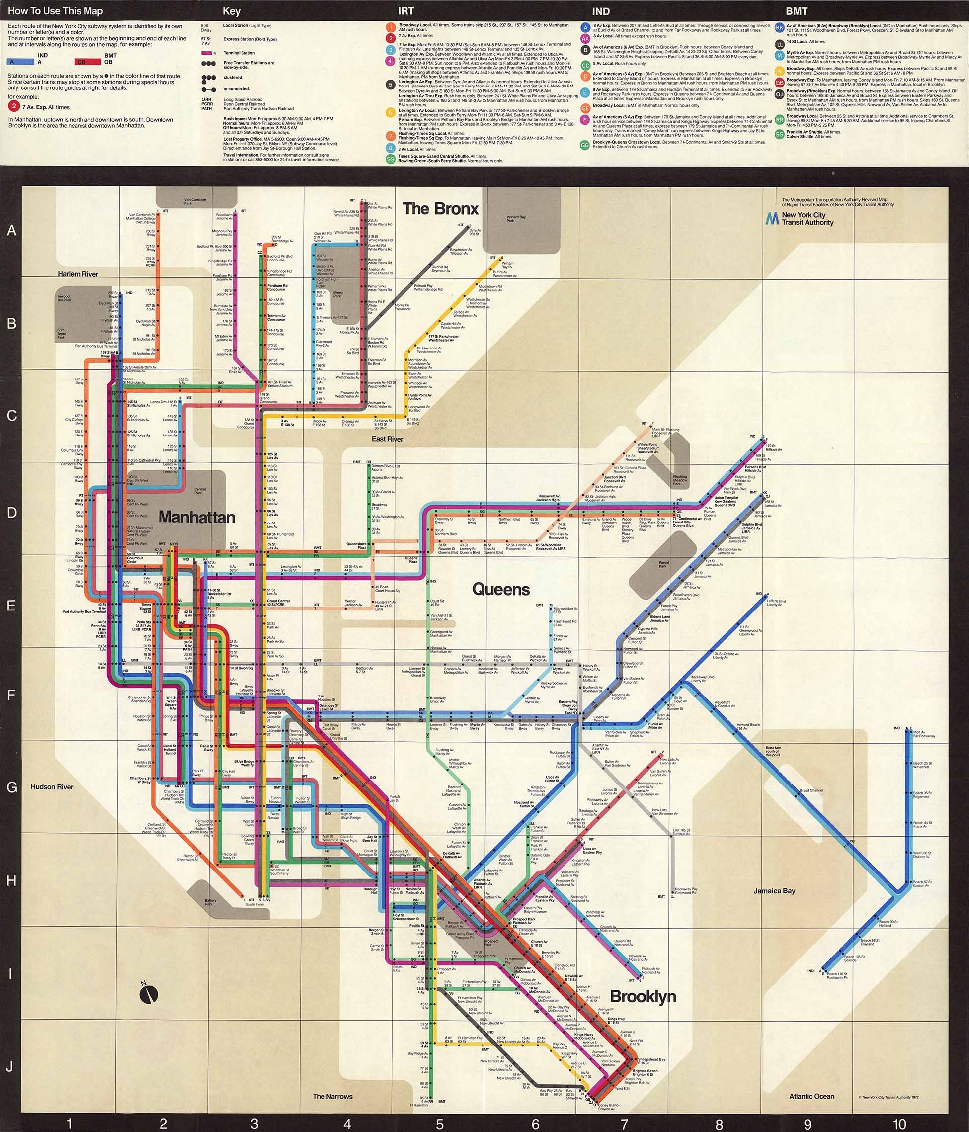 1972 Vignelli Subway Map NYC URBANISM