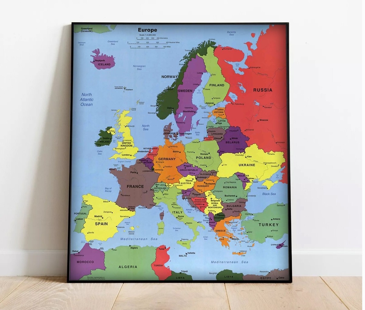 2004 CIA Map Europe Wall Art Poster Print Office HomeSchool Education Geography EBay
