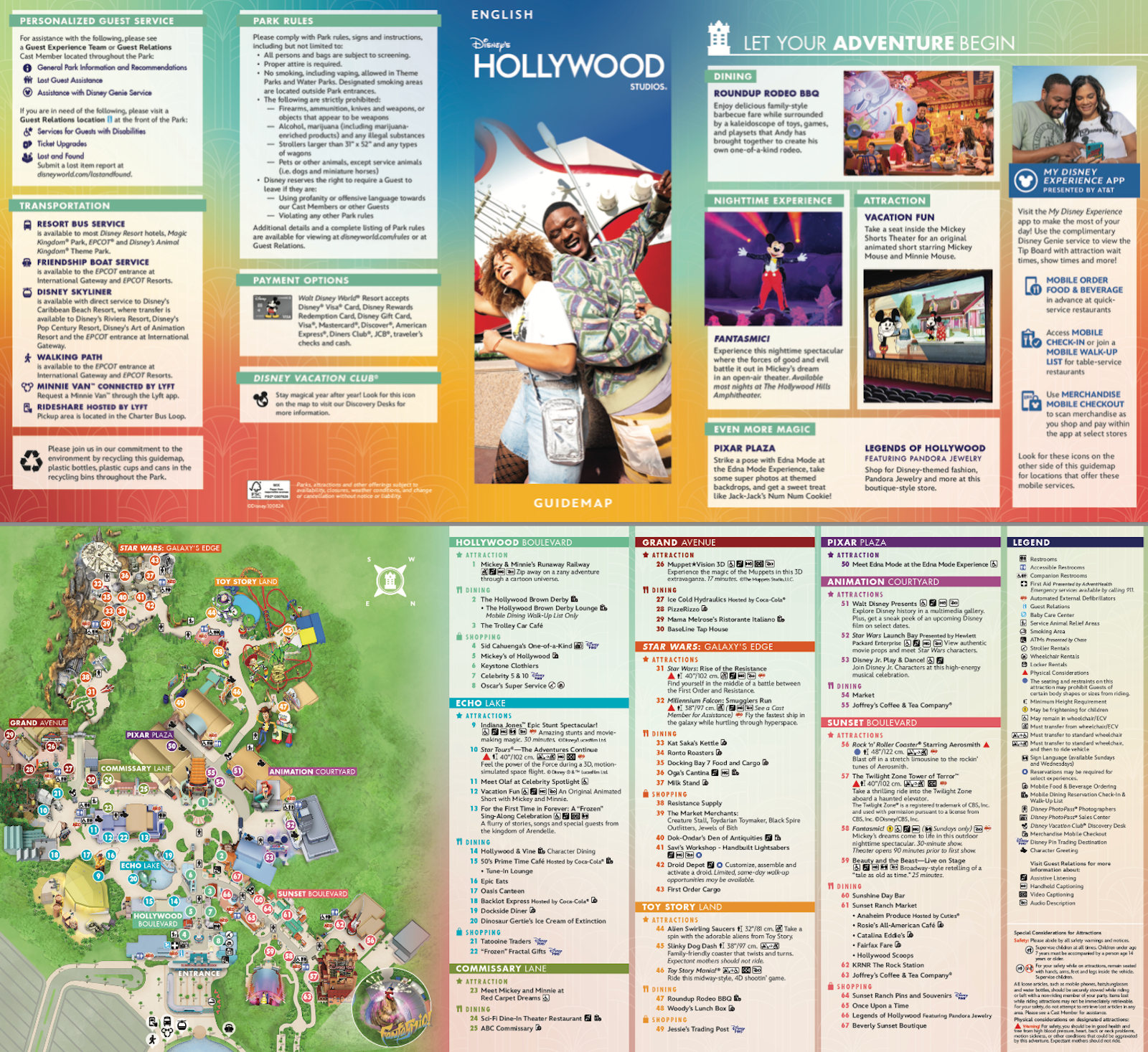 2025 Disney s Hollywood Studios Map Printable PDF 
