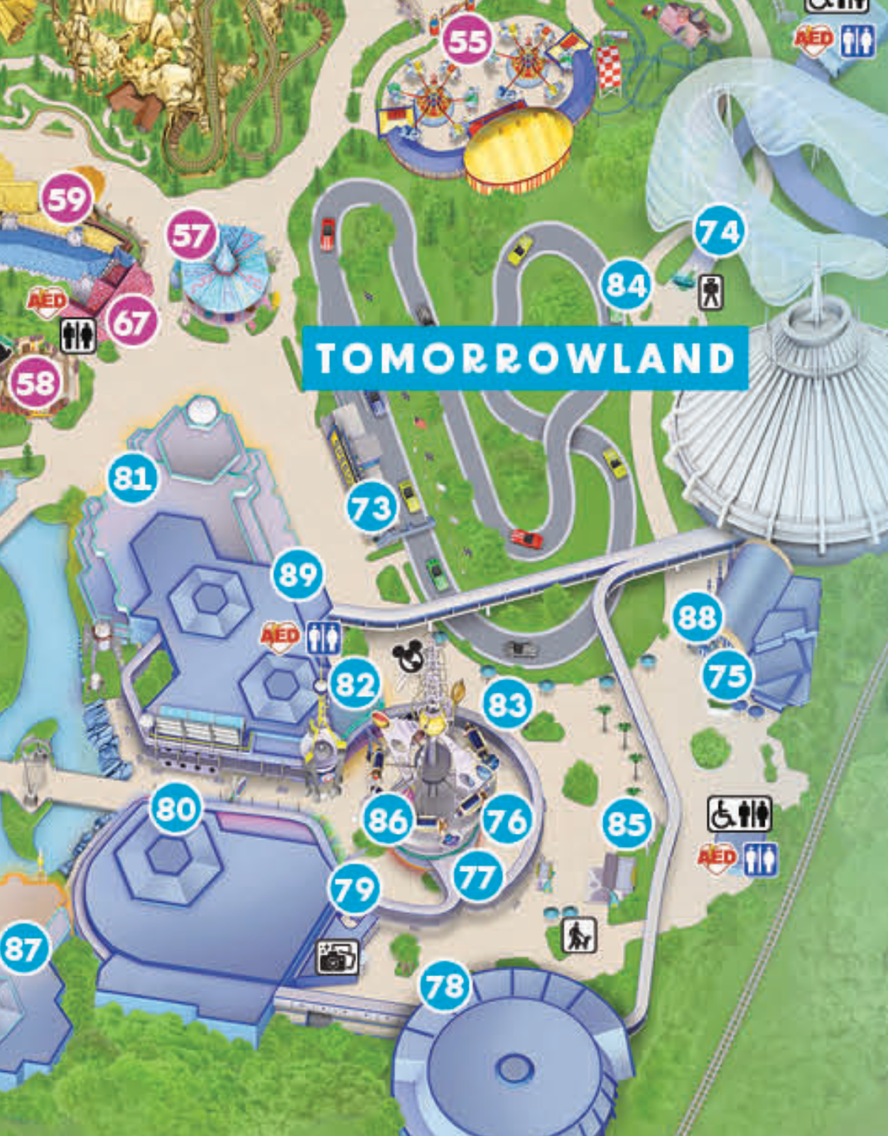 2025 Magic Kingdom Map Of Disney World Printable PDF 