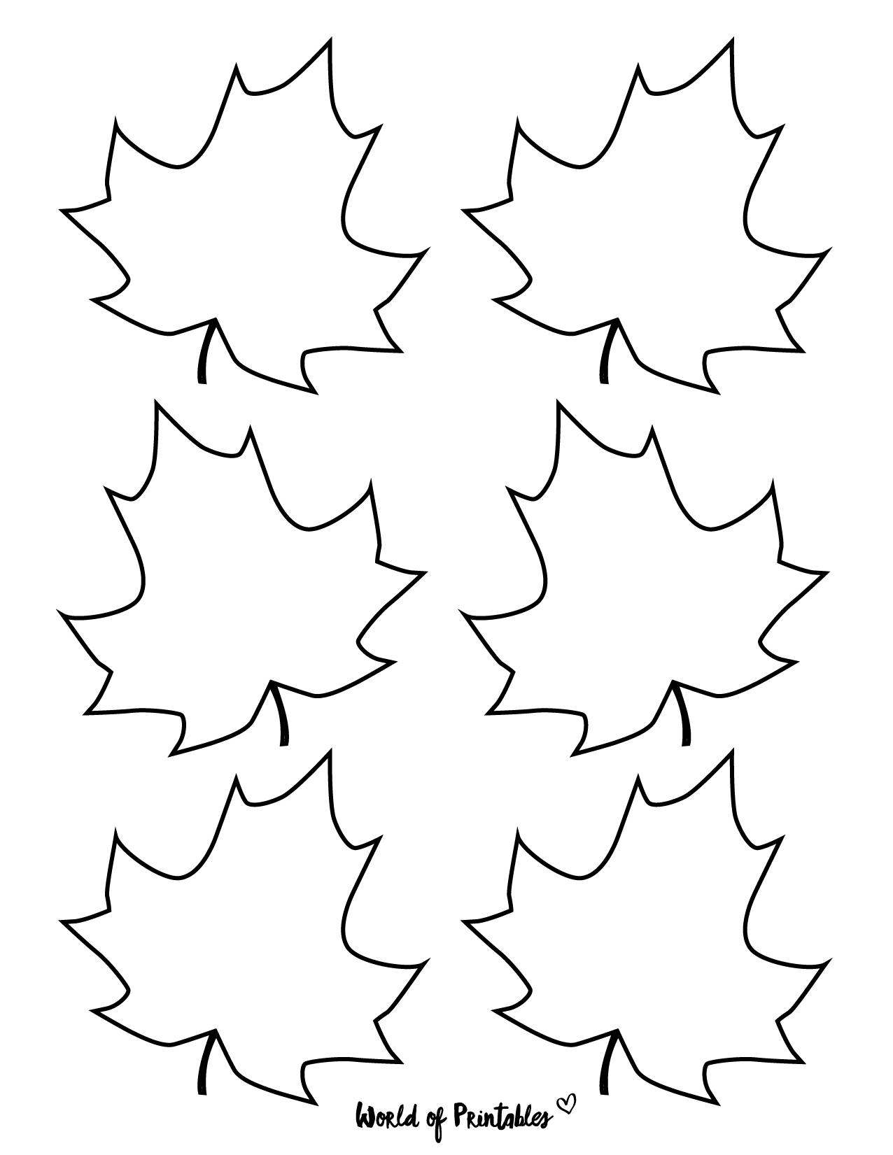 37 Printable Leaf Templates Outlines Shapes Free World Of Printables