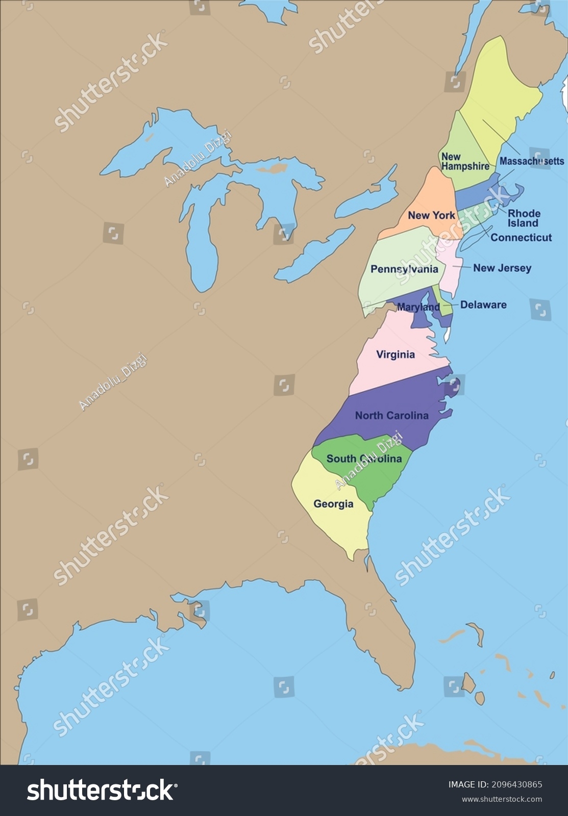 42 13 Colonies Map Royalty Free Images Stock Photos U0026 Pictures Shutterstock