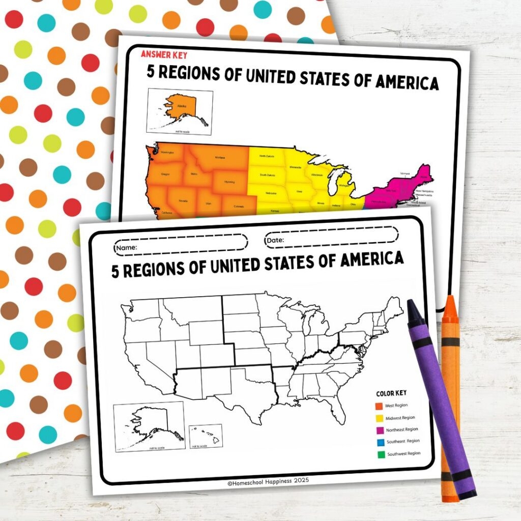 Map Of United States Printable