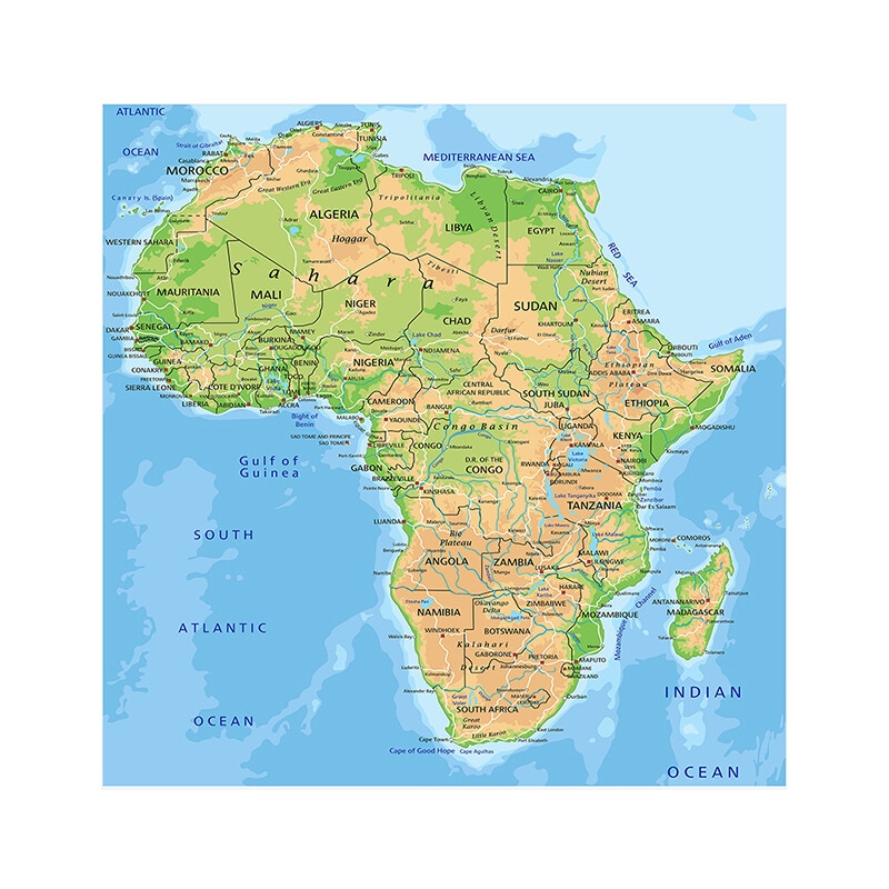 Printable Map Of Africa