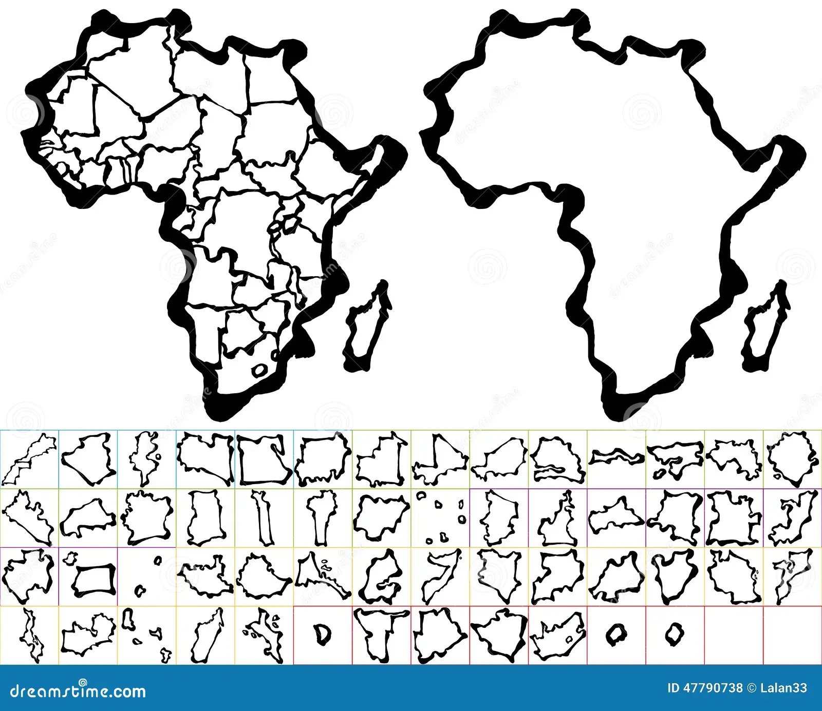 Africa Map Stock Vector Illustration Of Retro Libya 47790738