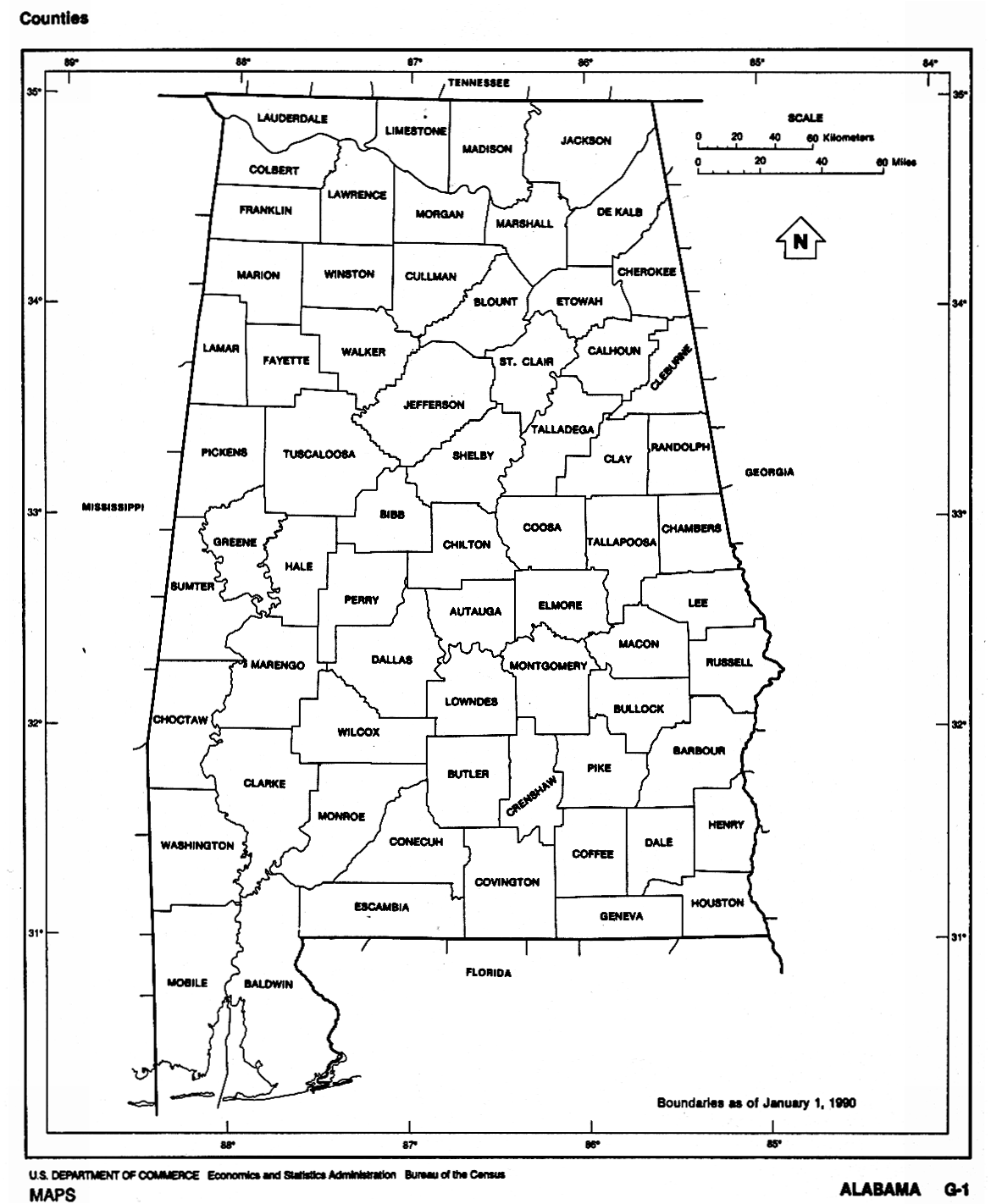 Alabama Free Map