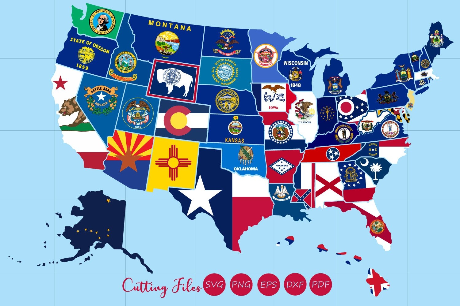 Printable 50 States Map