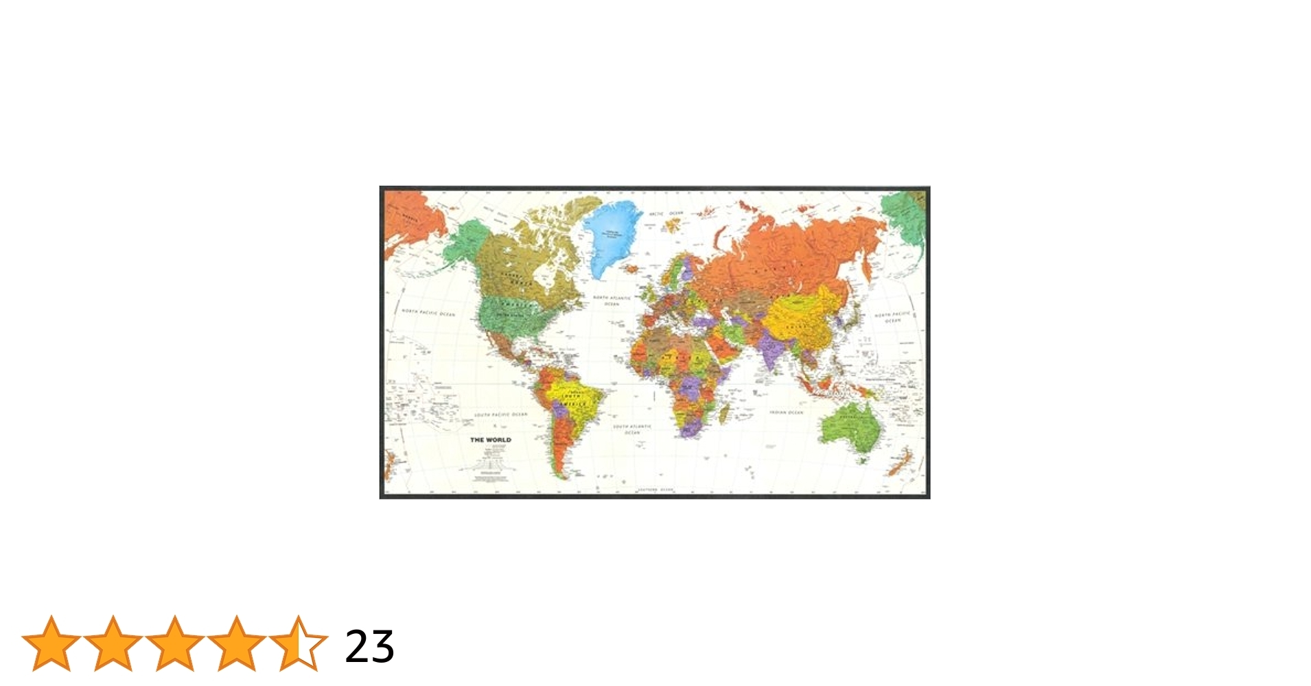 Amazon Contemporary World Map Tyvek Paper Office Products Office Products