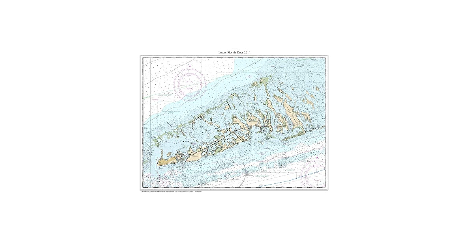 Amazon Lower Florida Keys 2014 Nautical Map Florida Custom Print 1 80000 11442 Reprint Handmade Products