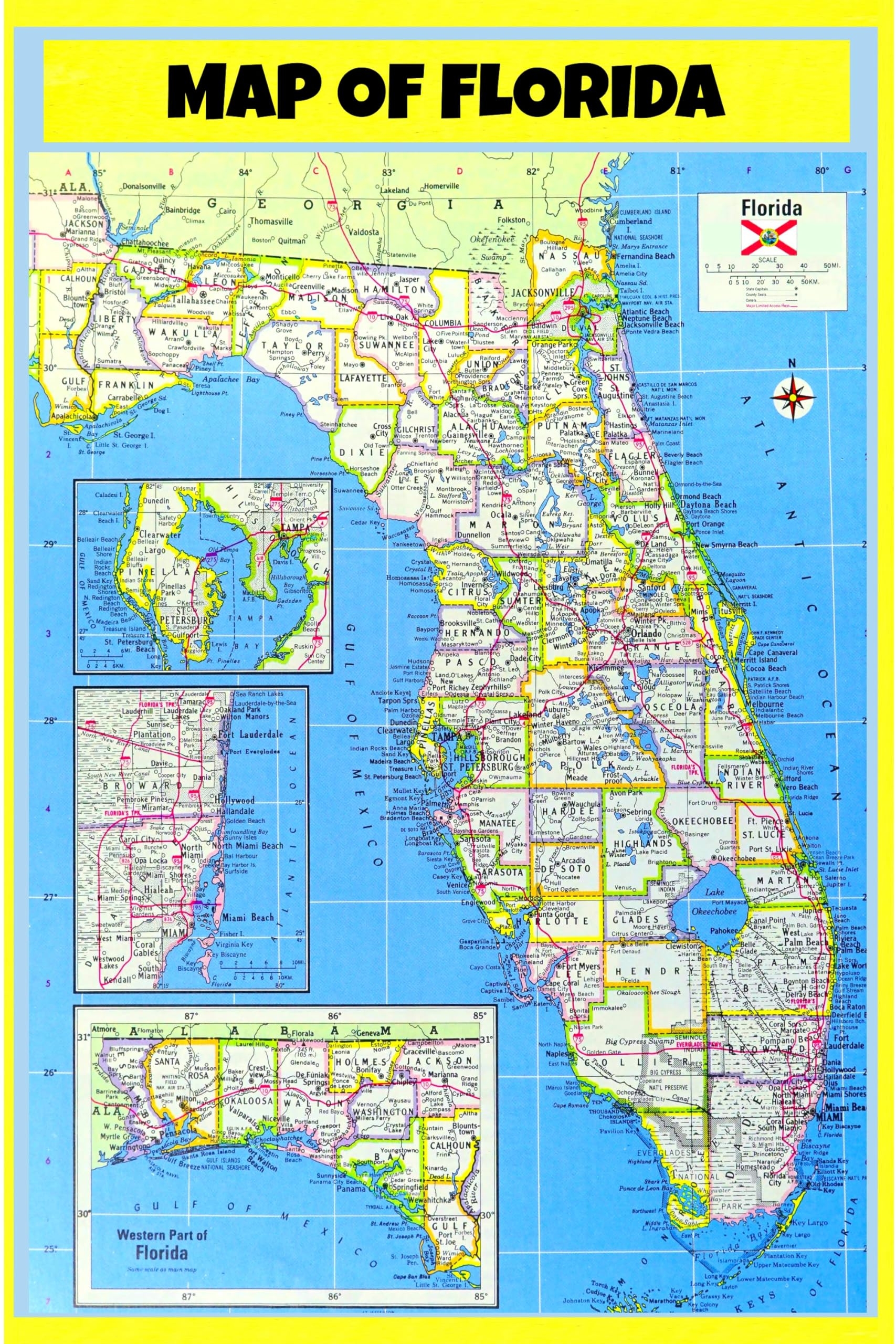 Florida Printable Map