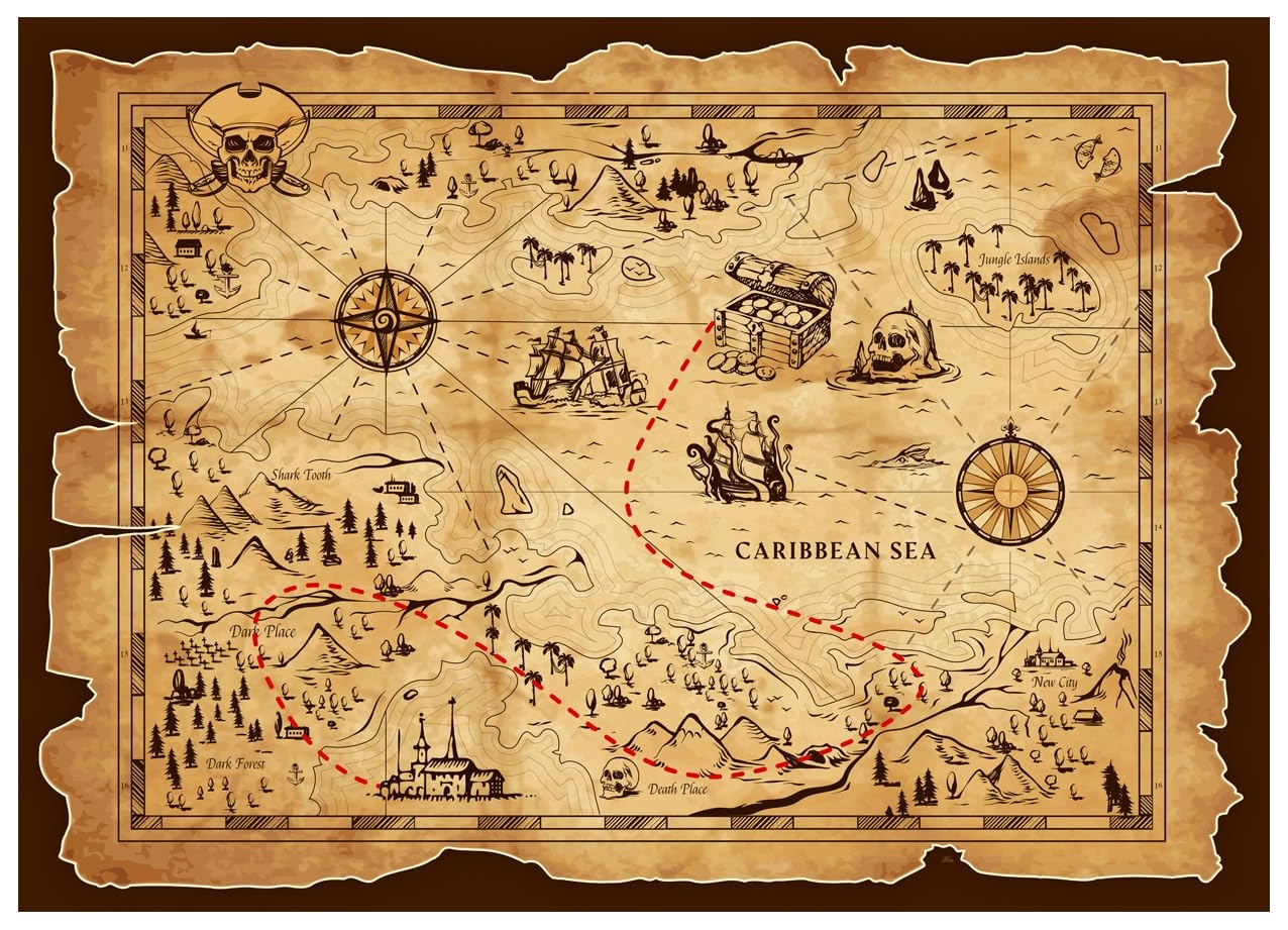 Amazon WOLADA Pirate Treasure Map Backdrop 7x5FT 12448 Electronics