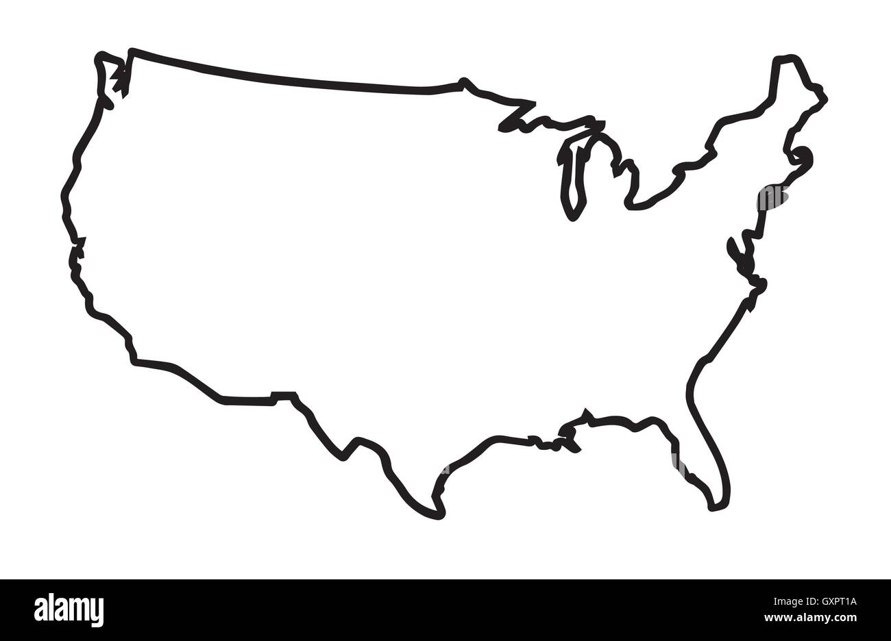 American Map Outline Hi res Stock Photography And Images Alamy