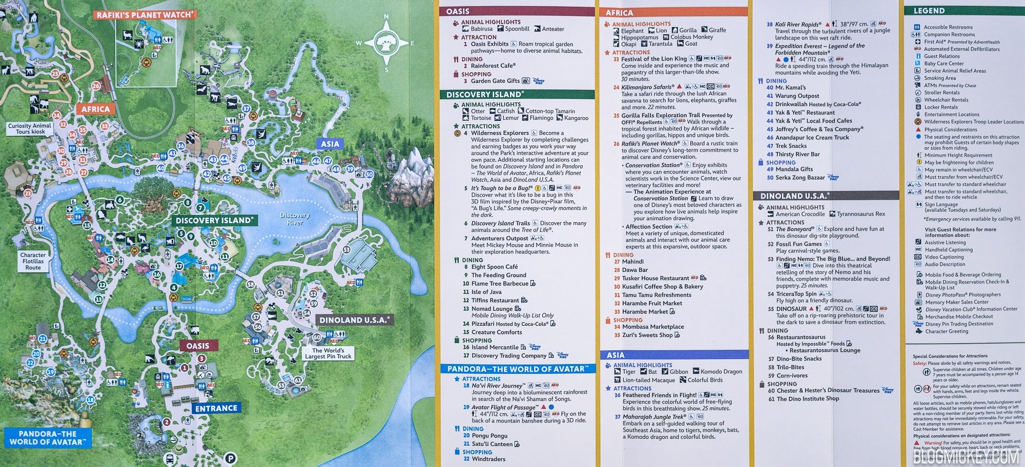 Animal Kingdom 25th Anniversary Commemorative Map
