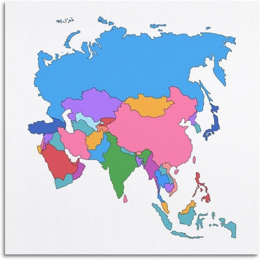 Asia Map Printable