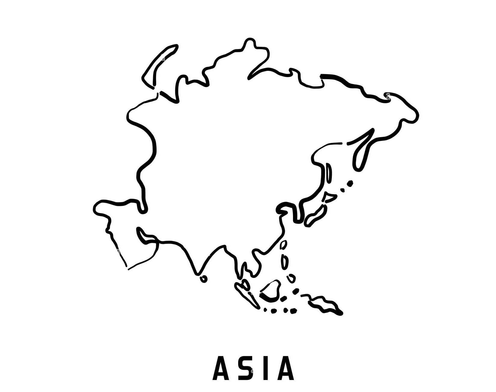 Blank Printable Map Of Asia