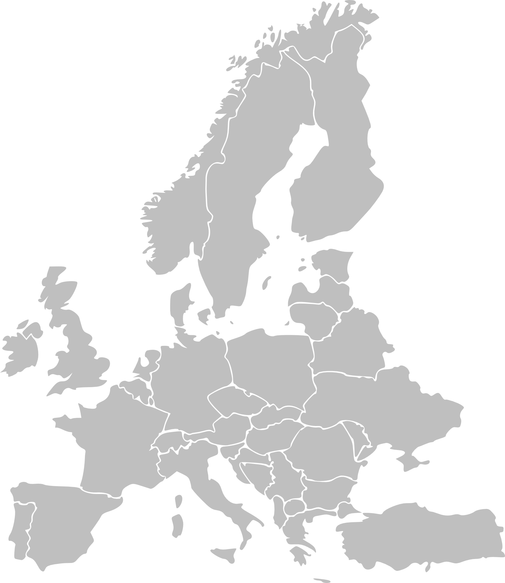 Blank Map Of Europe