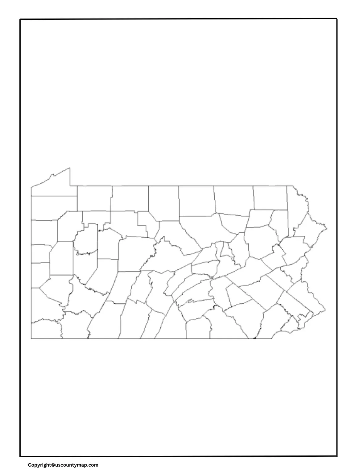 Pennsylvania County Map Printable