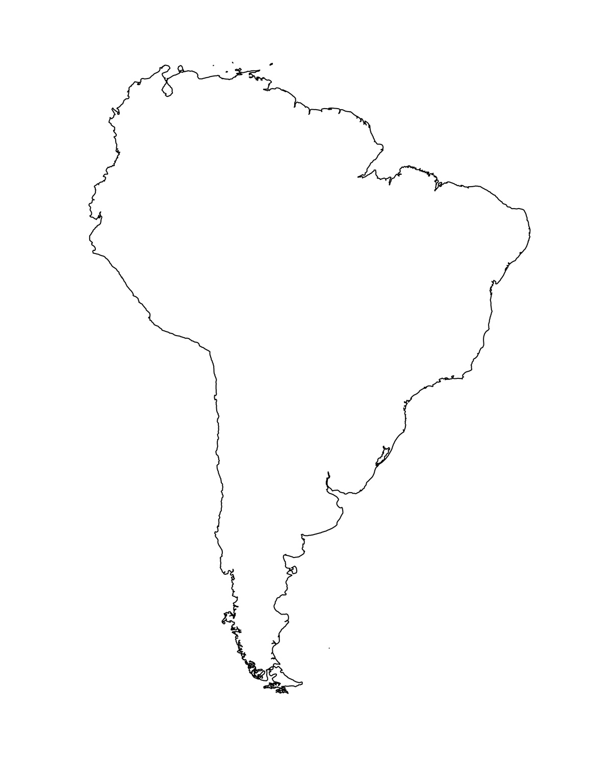 Printable Blank Map Of America