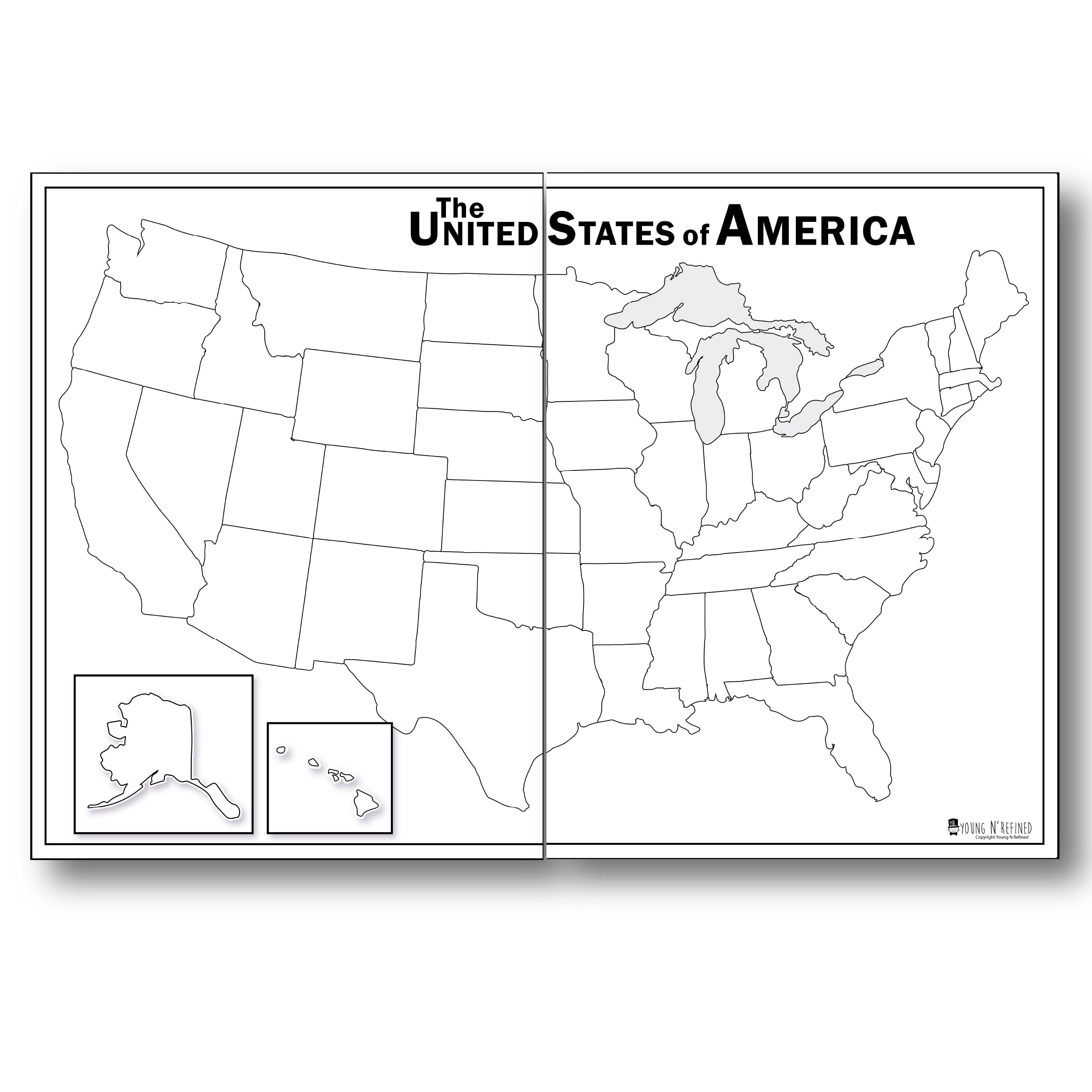Blank Map Of Usa Printable